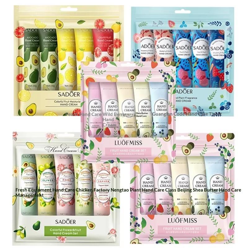 Sadoer 5 шт./набор Фруктовый Растительный Аромат Наборы Кремов для Рук Увлажняющие Анти-Сухость Наборы Лосьонов для Рук Средства для Ухода за Кожей Рук