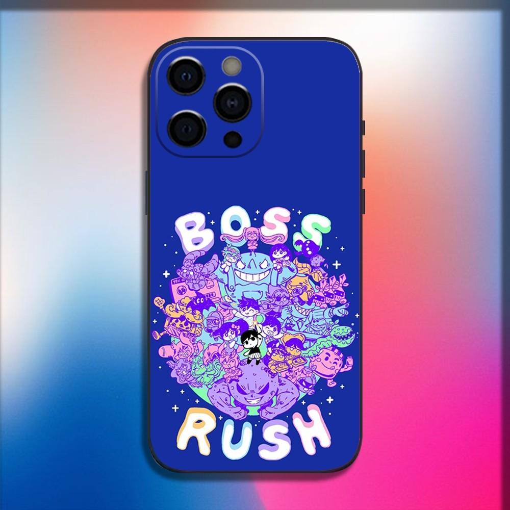 Чехол для телефона O-Omori Game для iPhone 16,15,14,13,12,11,Pro,X,XS,Max,XR,Plus,Mini Мягкий черный чехол