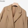 ZANZEA Женские костюмы-двойки: блейзер с длинным рукавом и брюки
