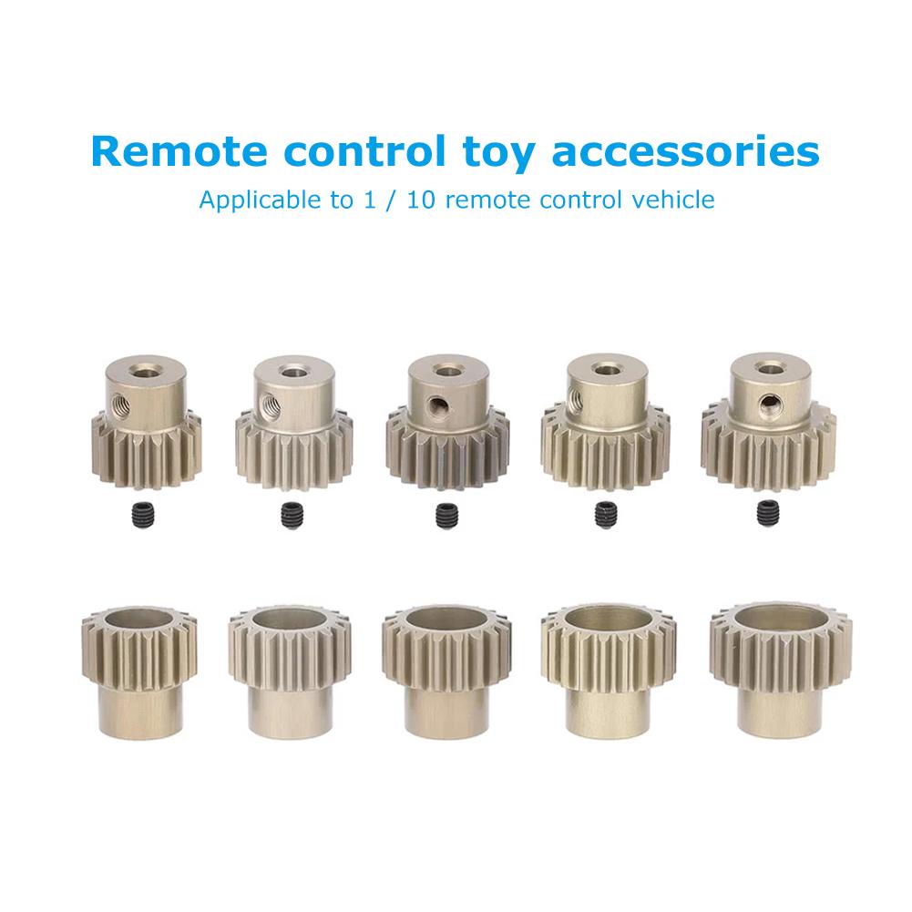 5pcs 3.175mm 32DP 16/17/18/19/20T Metal Pinion Motor Gear Aluminum Pinion Motor Gear for 1/10 RC Model Car