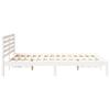 Bed Frame with Headboard White 140 x 210 cm Solid Pine Wood