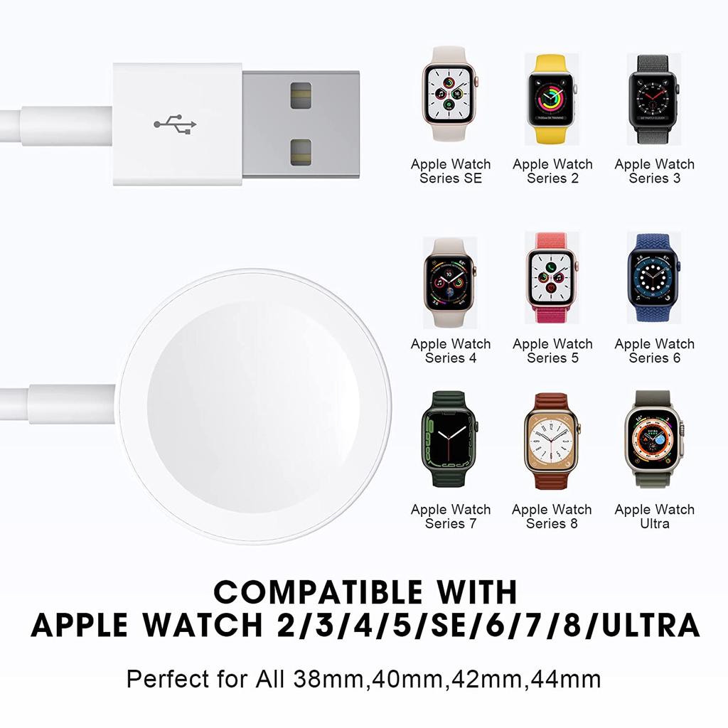 Беспроводное зарядное устройство для IWatch 7 6 SE 5 4 8 Магнитная зарядная док-станция USB-кабель для зарядного устройства, совместимый с серией часов