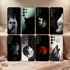 1 шт. Чехол для телефона с волком для Samsung S26, S25, 24, 23, 22, 30, 21, 10, 9, Ultra, Plus, Lite, FE Мягкий черный чехол