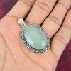 Украшения ручной работы из драгоценных камней Aqua Chalcedony, кулон из стерлингового серебра 925 пробы, уникальный дизайн, для женщин
