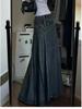 Women's A-line Denim Pleated Skirt Vintage 90s Aesthetic Y2k Long Jean Skirt Harajuku Korean Cowboy Skirts Clothes Summer