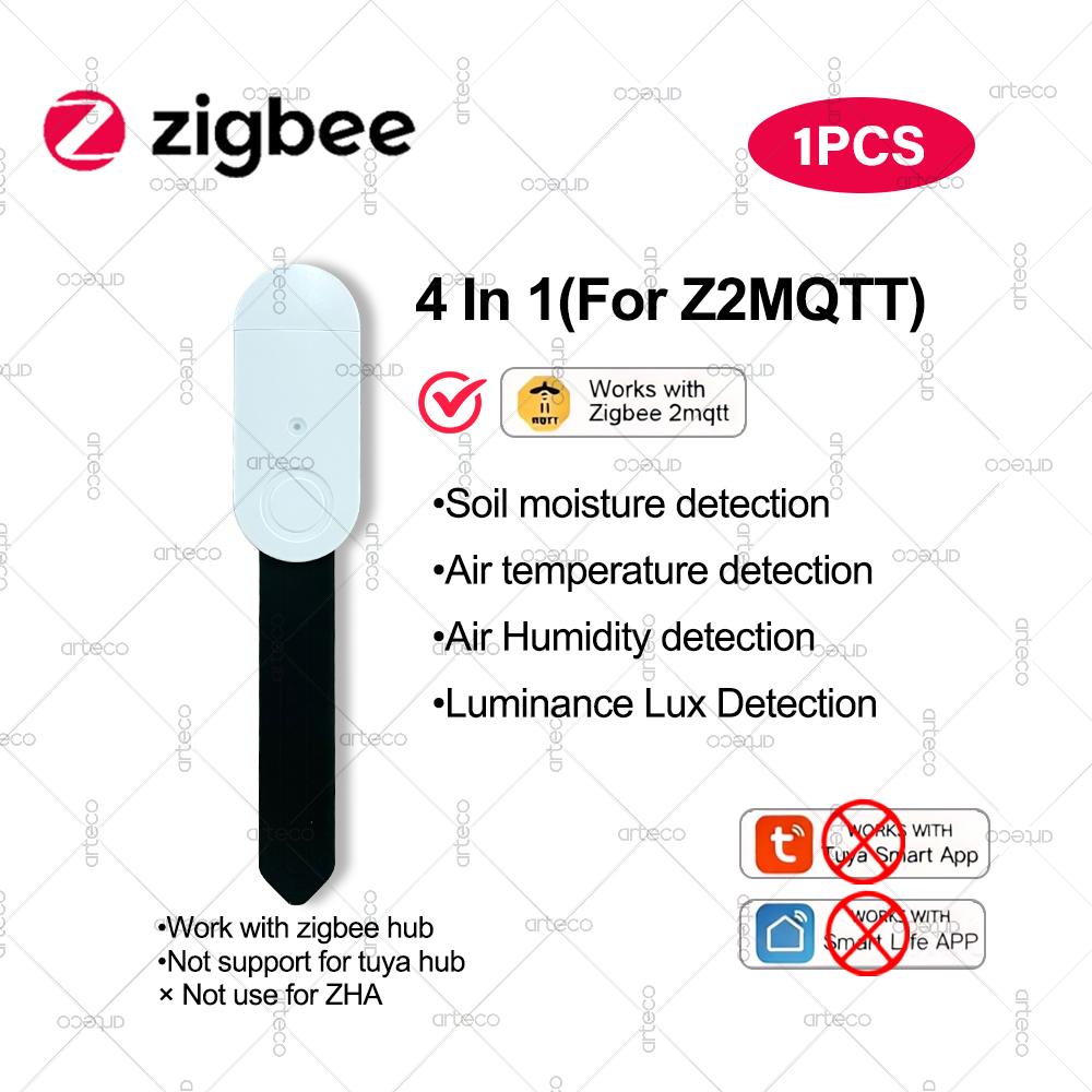 Умный Zigbee Датчик Влажности Почвы, Освещенности, Температуры, Влажности, Тестер Влажности Почвы, Для Tuya Home Assistant Z2MQTT