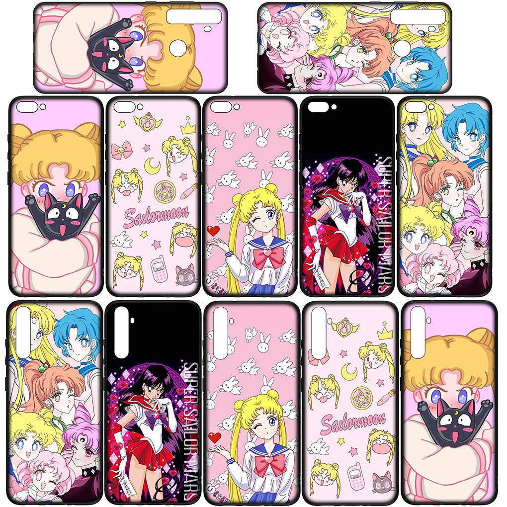 Чехол для телефона для Samsung Galaxy S25 S24 S23 iPhone 16 15 Xiaomi Redmi Note 14 13 12 16E X 11 Pro Max 13C OPPO Moto Huawei Poster Sailor Moon Girl Cover