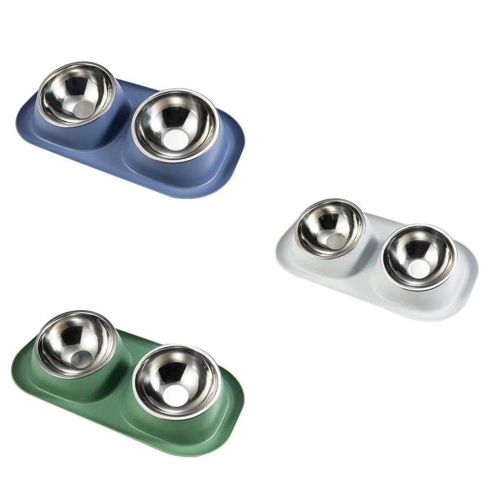 Прочный набор мисок из нержавеющей стали для кошек и собак, нескользящий, герметичный, оптовая продажа, принадлежности для кормления домашних животных