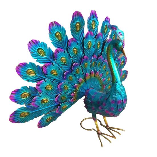 Статуя павлина, устойчивая основа, устойчивая к атмосферным воздействиям, защита от ржавчины, антиокислительная поза, Коллекционная фигурка павлина, ремесленный декор для двора