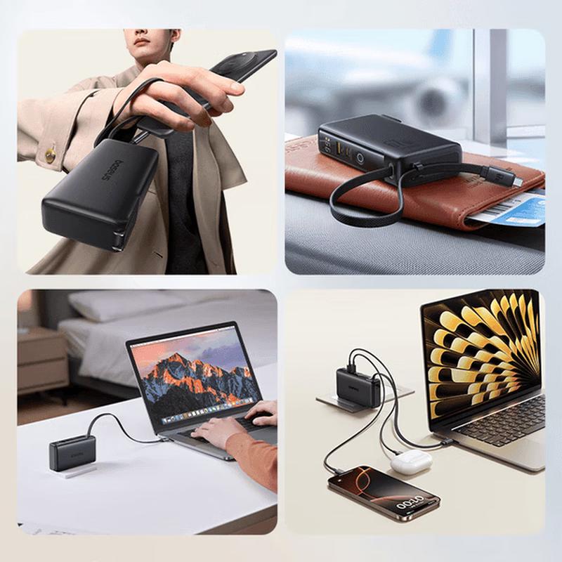 BASEUS 67W 3-in-1 Power Bank with Built-in Plug