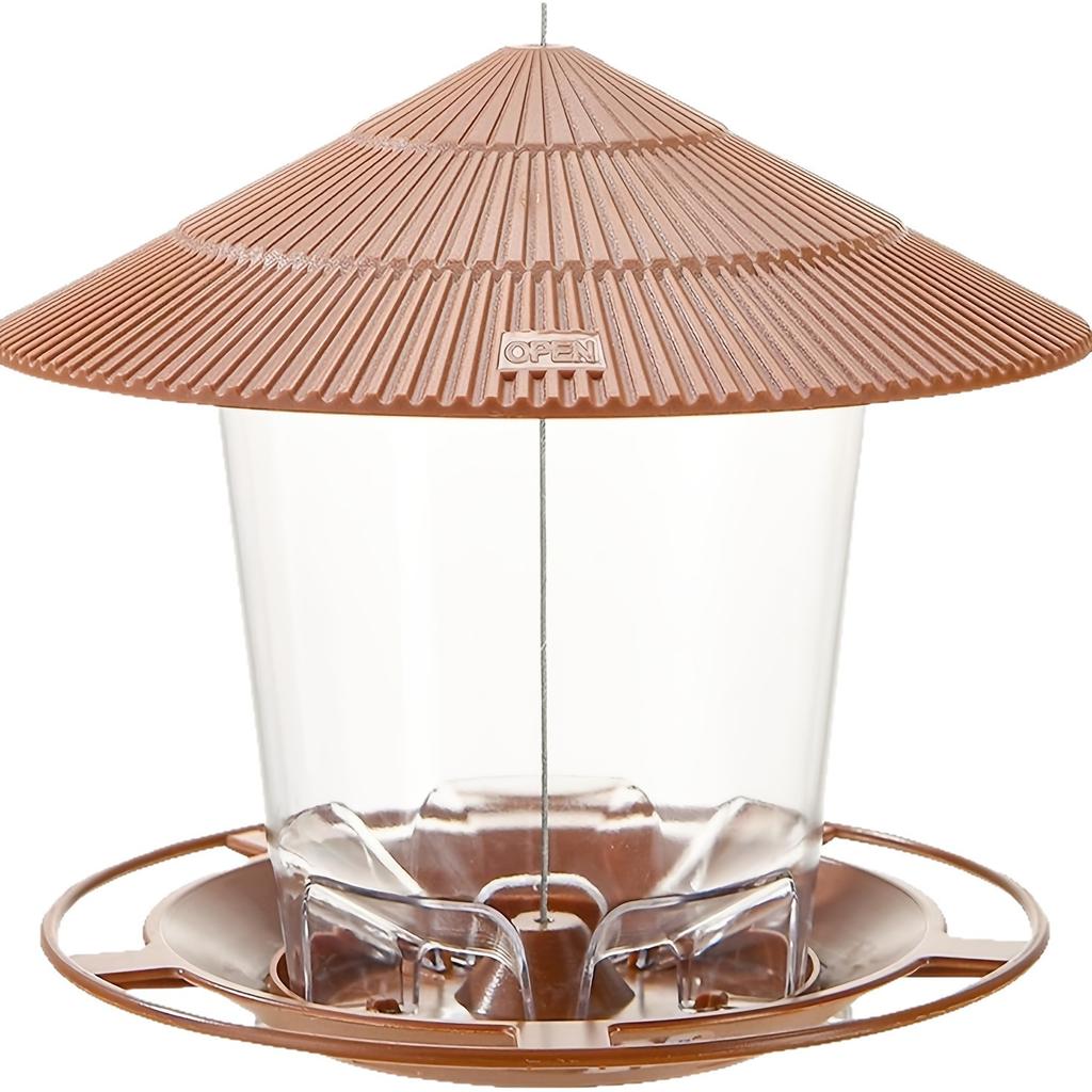 Outdoor Hanging Wild Bird Feeder Retractable Collapsible Gazebo Seed Dispenser Container Garden Balcony Yard Decoration