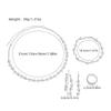 Light luxury gorgeous style four-piece necklace earrings bracelet female bride wedding dress dinner party high-end accessories