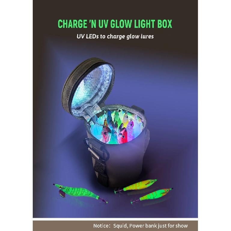 New Fishing Bags and Boxes Fishing Lure UV Glow Light Fill Light Tool Squid Jig Egi Tackle Box Hard Bait Metal Jig Storage Case