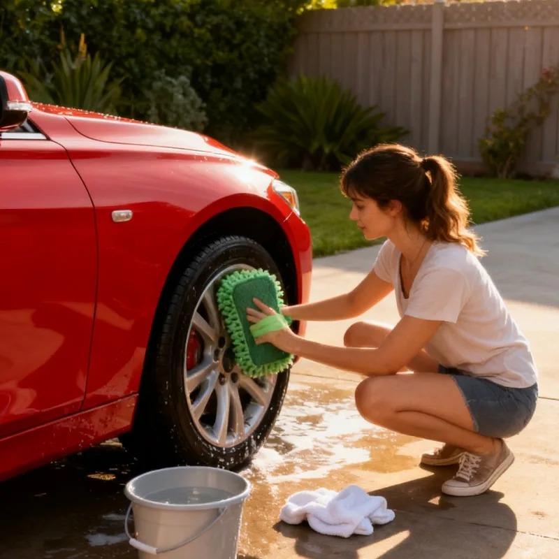 Eco-Friendly Chenille Car Wash Towel Glove Shaped Accessories 1/2PCS Car Wash Sponge Care Brush Pad Cleaning Tools Accessories