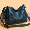 Multi-Layer Soft Leather Bag Women's Middle-Aged and Elderly Mother Bag Large Capacity Shoulder Crossbody Bag for Women