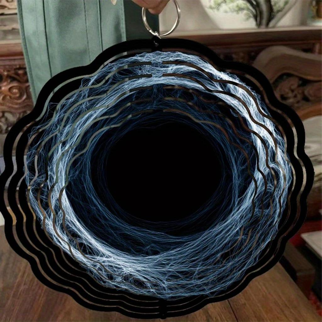 10-дюймовый черно-белый ветряной спиннер, уличный декор, вращающийся на 360 градусов крючок, подвесное садовое украшение для весны и лета, креативная идея для подарка