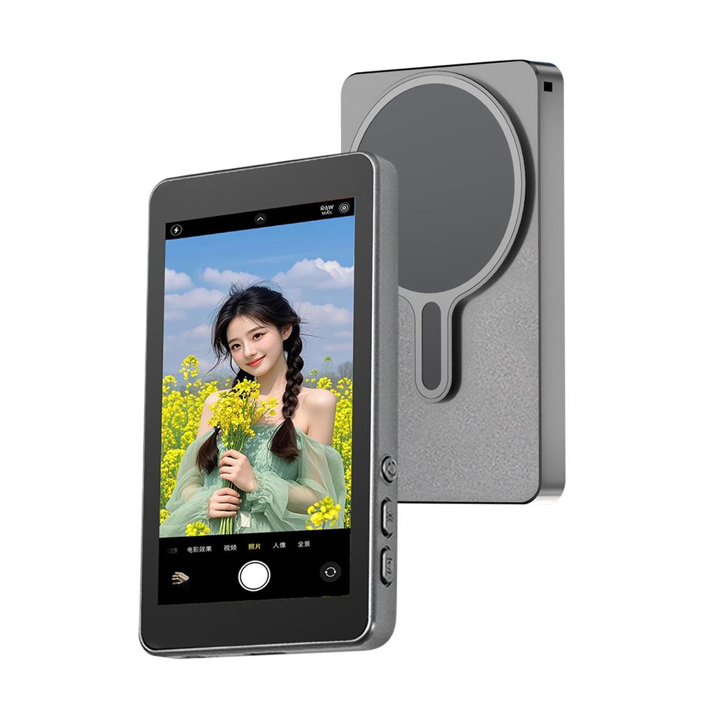 Magnetic Wireless Selfie Monitor Screen Phone Vlog Selfie Screen Rear Camera Monitor Screen for Android iPhone Cellphone