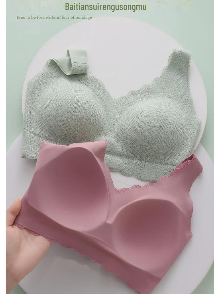 Women's Large Size Wireless Sports Bra: Minimizes Bust, Smooths Sides, Fixed One-Cup Vest Design