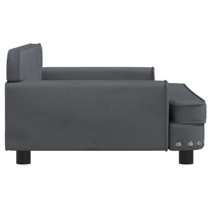 VidaXL Children's Sofa Dark Grey 90x53x30 Cm Velvet 3196281