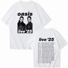Новое поступление Oasis Live 26 Тур Футболка с коротким рукавом с круглым вырезом Y2k Мужская одежда Новинка Топы и футболки Мужская футболка Ropa Hombre