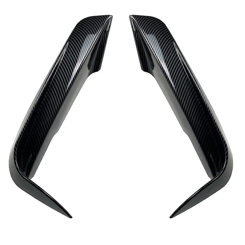 1 Pair Glossy Black/Carbon Fiber Look Car Fog Light Frame Cover Trim Fit for BMW 3 Series F30 F31 M Sport 2012-2019