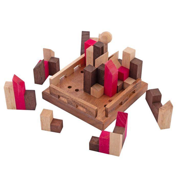Wooden Puzzle - Engelhart - The Infernal City - 11 Pieces - Difficult Level - Eco-friendly