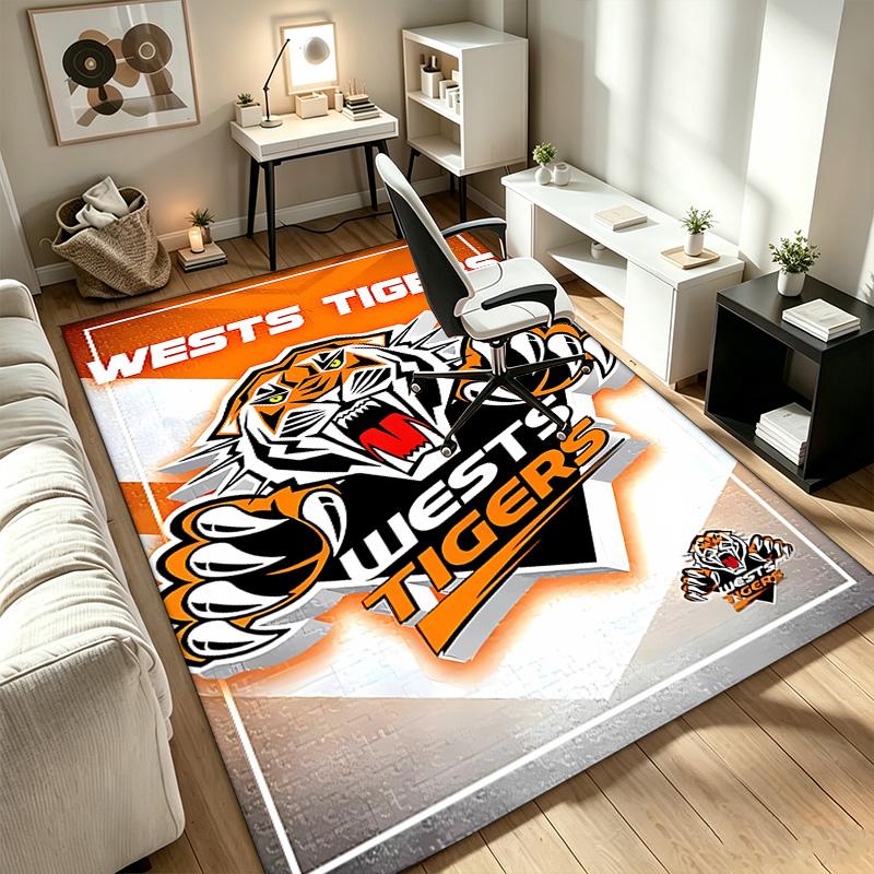 Wests Tiger A rug suitable for office chair areas living rooms and computer desks perfect for home offices and an ideal holiday gift