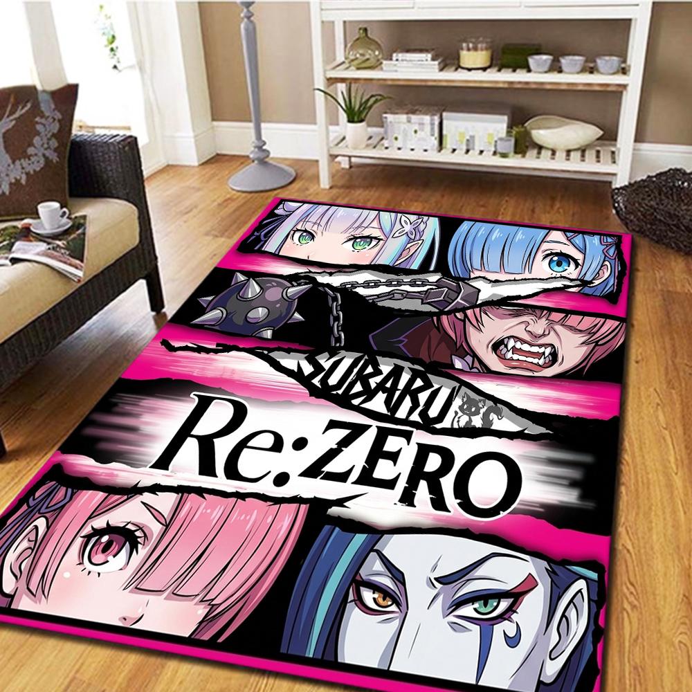 Ковер для спальни и гостиной Re Zero, Декор для дома, Крутой коврик с персонажами из фильма, Игровой напольный коврик -HE160