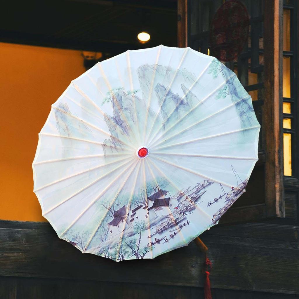 Chinese Oiled Paper Umbrella Art Classical Dance Decorative Antique for