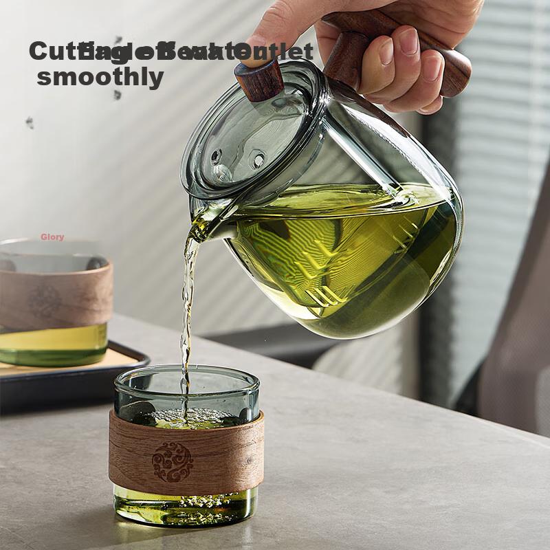 Baqianxing Glass Tea Infuser Set with Filter, Three-Piece Lazy Tea Brewing Kit, Heat-Resistant Tea Strainer And Steeping Device