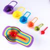 6Pcs Rainbow Color Measuring Spoons Set Plastic Measuring Cups Baking Cooking Dishwasher Safe Kitchen Baking Tool