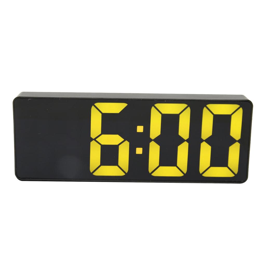 Digital Alarm Clock Black 1224H Temperature Display USB Or Battery Powered LED Clock for Bedroom