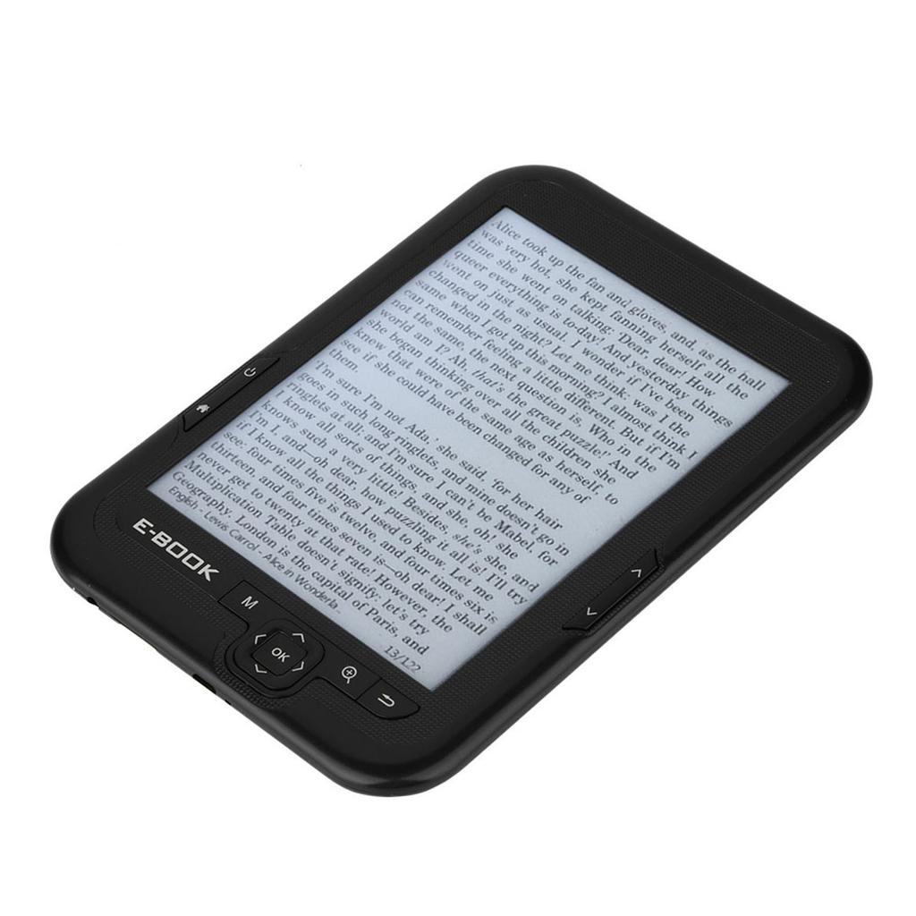 Электронная книга EInk 6-дюймовая электронная книга с разрешением 600 X 800 пикселей, синяя обложка 300 точек на дюйм (Черный 8G)