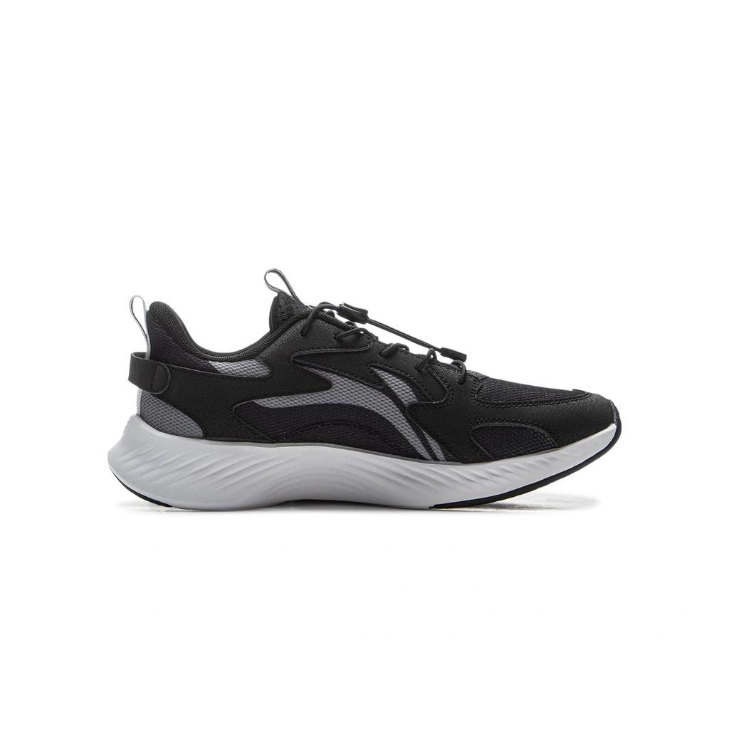 Li Ning Kids Sports Lifestyle Series Simple Stylish Comfortable Low-Top Casual Shoes Kids Casual Shoes Black Gray YKCV006-3