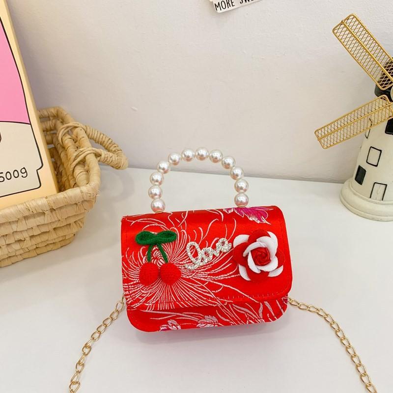 Причудливая детская сумочка из ПУ с привлекательными бантами и очаровательными цветочными элементами