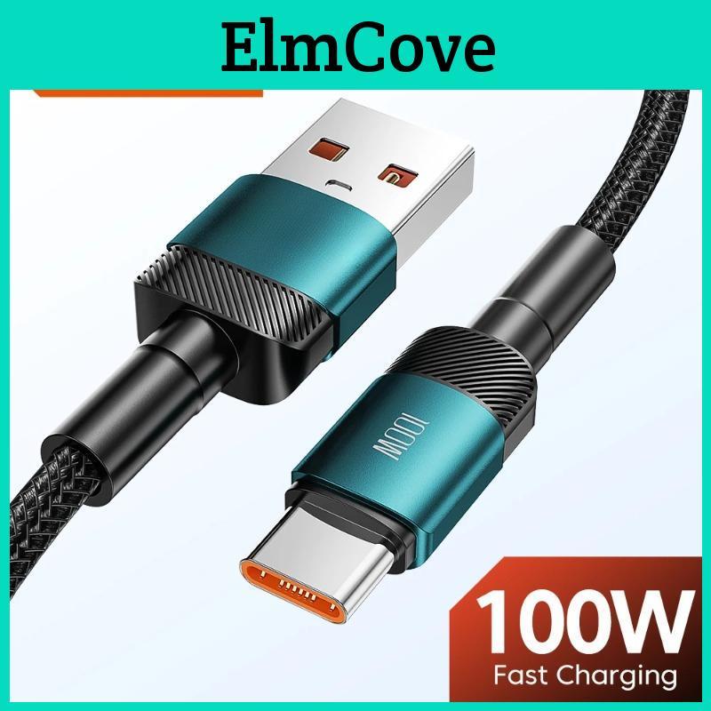 Fast 100w Usb 6a C Charging Data Usb Cable Type C For Huawei Honor Oneplus Realme Xiaomi Samsung Usb A To C Phone Cord