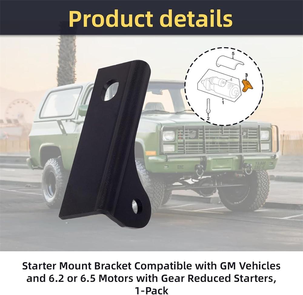 1× Кронштейн крепления стартера 23502557 Для 1989-2002 GMC Jimmy Chevrolet Blazer C2500