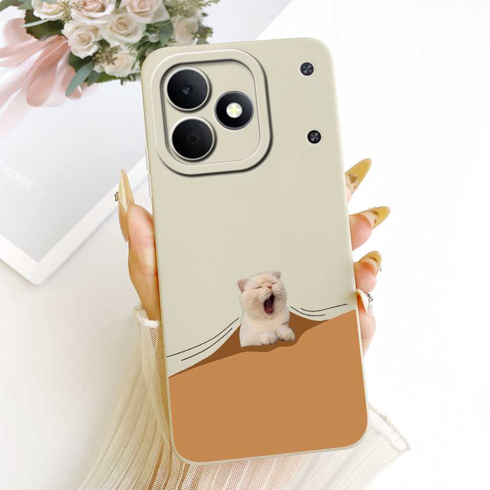 Мультяшный дизайн Кошка Для Realme Note 80 4G RMX5388 Чехол Силиконовая Задняя Крышка Для Realme Note80 4G 6.74" Ударопрочные Чехлы Для Телефона Capa