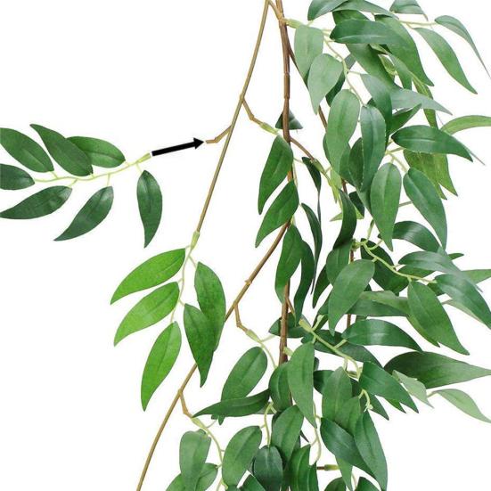 Искусственные висячие листья эвкалипта, виноградная лоза, гирлянда, реквизит для фотосессии, домашний декор