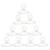 10-Pack Aquarium Suction Cups with Unremovable Clips 3cm Dia. Clear Soft Plastic Sucker for Fixing Fish for Tank Hose