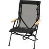Складной стул Snow Peak Mesh Low Chair 30, насыщенный черный цвет. Легкая, дышащая мебель для улицы