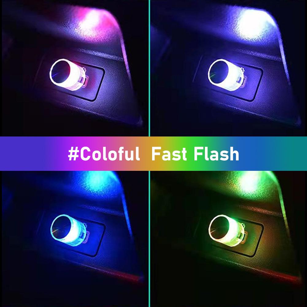Car Mini USB LED Atmosphere Lights Decorative Lamp for Party Ambient Modeling Automotive PortablePlug Play Auto Interior Led