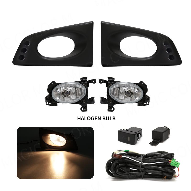 For Honda Fit Jazz G Type 2008 2009 2010 Fog Lamp Headlight Car Front Bumper Fog Light Assembly With LHD/RHD Wires Switch 2Pcs