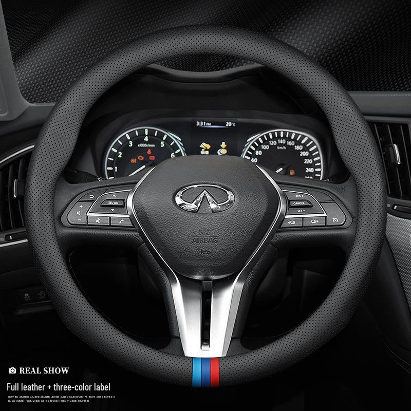 Infiniti Carbon Fiber Steering Wheel Cover for Q50, Q70L, QX50, QX60, Q50E, SQ, G25, JX35, FX