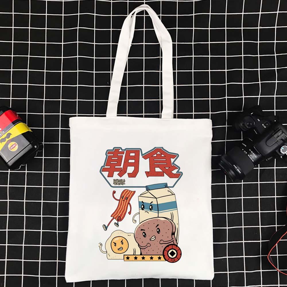 Сумка-шоппер Harajuku из полиэстера, японская серия, женская складная сумка для покупок в супермаркете, сумки на плечо, складная экосумка
