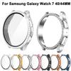 Стеклянный+Алмазный Чехол для Samsung Galaxy Watch 7 40 44мм Аксессуары Блестящий ПК Бампер+Защита Экрана для Galaxy Watch 7 Чехол