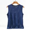 Summer Men Vest Hollow Mesh Sleeveless O Neck Solid Color Plus Size Quick Dry Good Breathability Basketball
