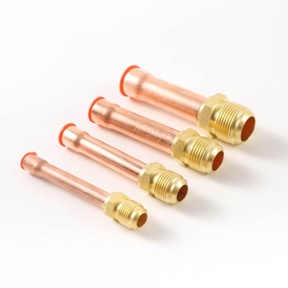 SAE 1/4 3/8 5/8 1/2 3/4 Air Conditioning Copper Pipe Flare Pipe Fitting  AC Line Connection
