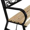 Garden Bench With Backrest 122 X 88.5 X 55.5 Cm Ivy Sofa