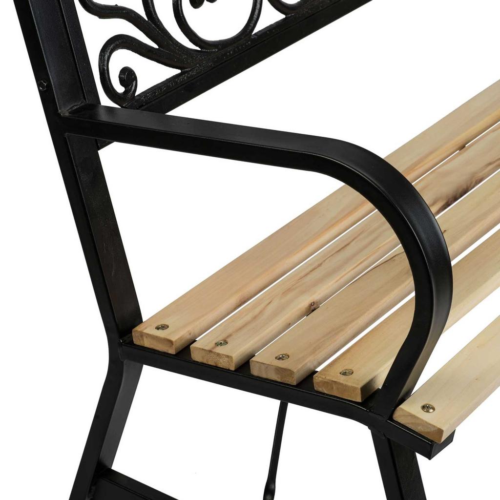 Garden Bench With Backrest 122 X 88.5 X 55.5 Cm Ivy Sofa